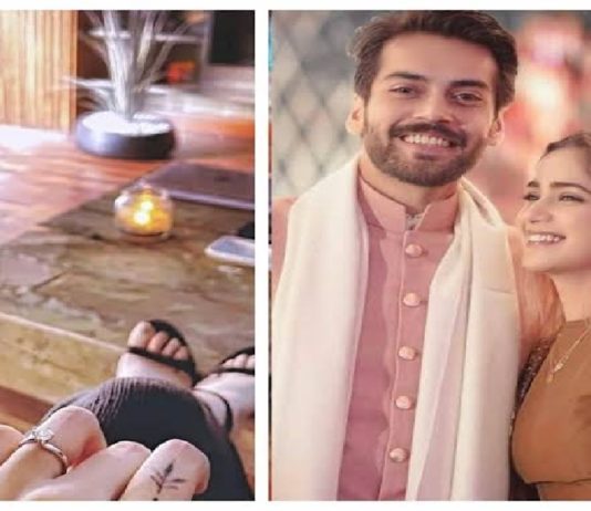 Aima Baig and Shahbaz Shigri engagement