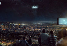 spaceX and a billboard launching