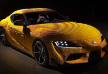 Toyota Supra and its lego life size model