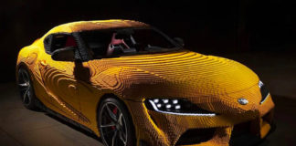 Toyota Supra and its lego life size model
