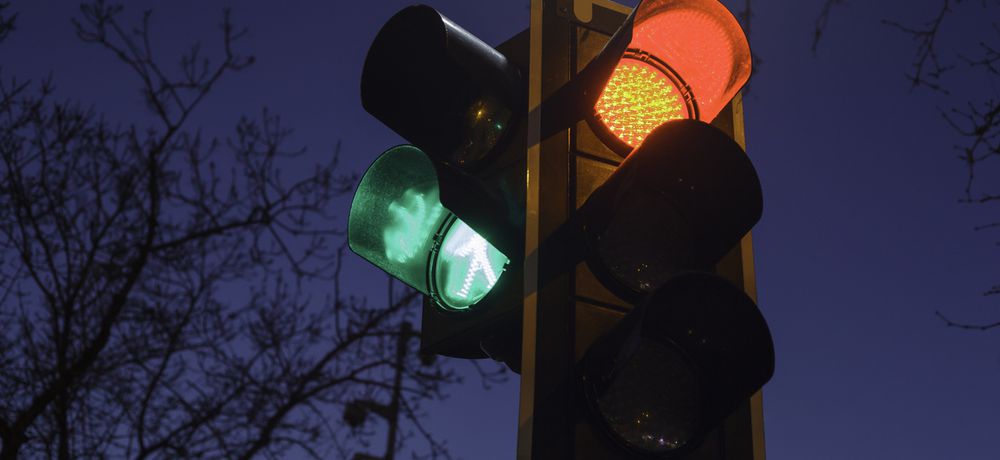 traffic signal and breaking it