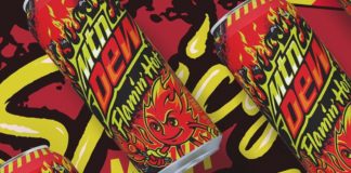 mountain dew flamin hot flavour drink