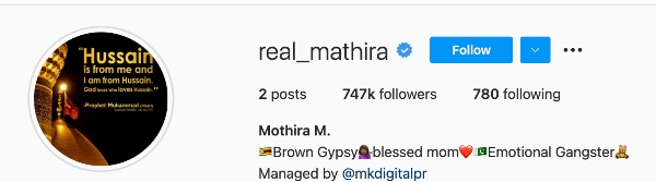 mathira removes pictures instagram respect muharram