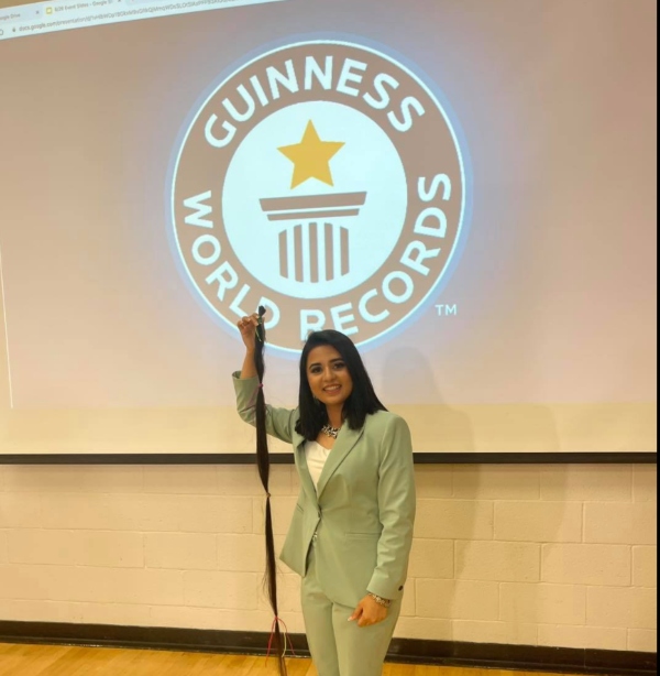 pakistani woman virginia most hair donated guinness record