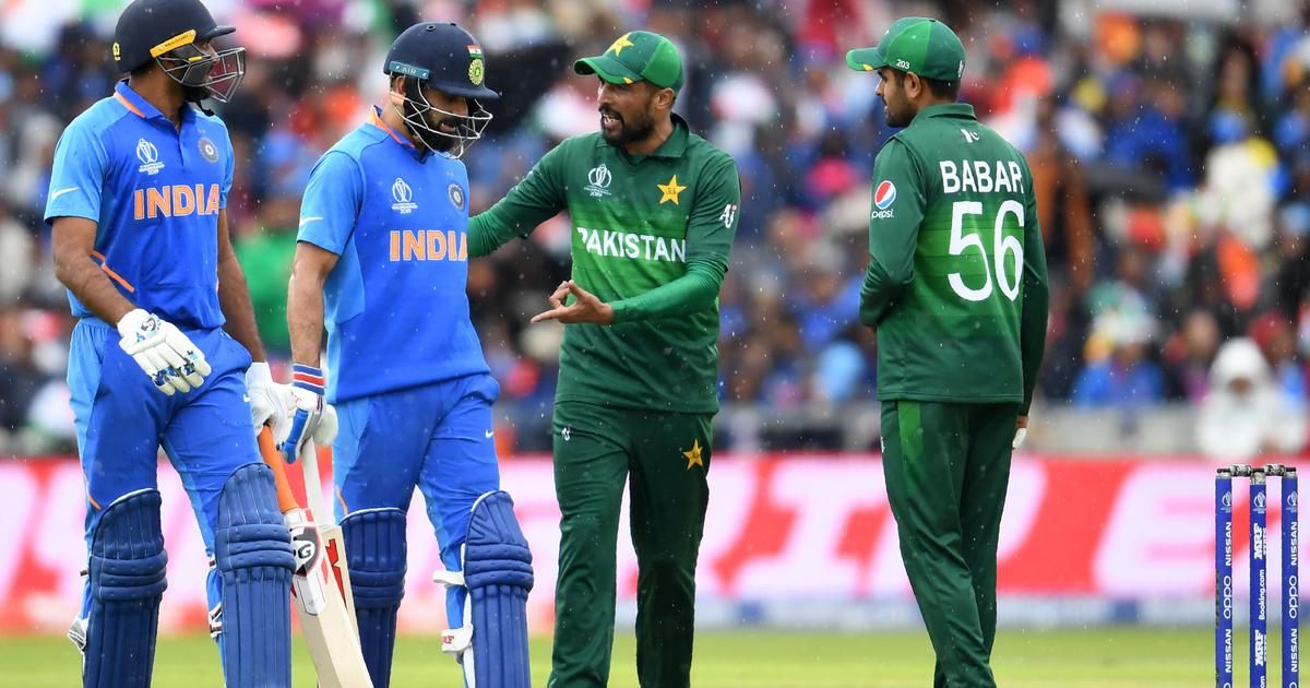 Pakistan and India in T20 world cup match