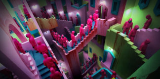 squid game and easter eggs on artistic stuff