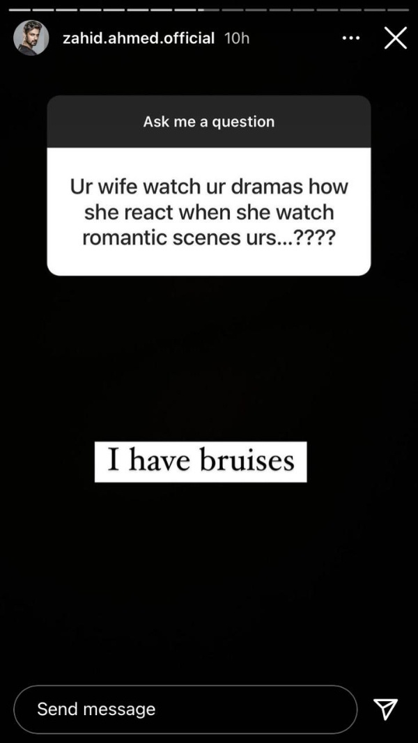 Fans Ask Zahid Ahmed How His Wife Reacts To Romantic Scenes