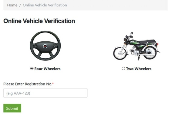 register verify vehicles online sindh