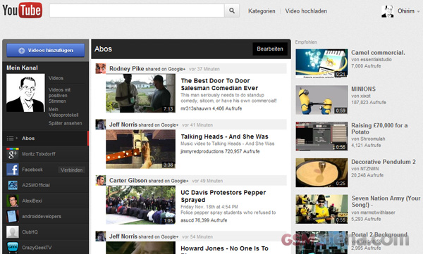new youtube roll-out