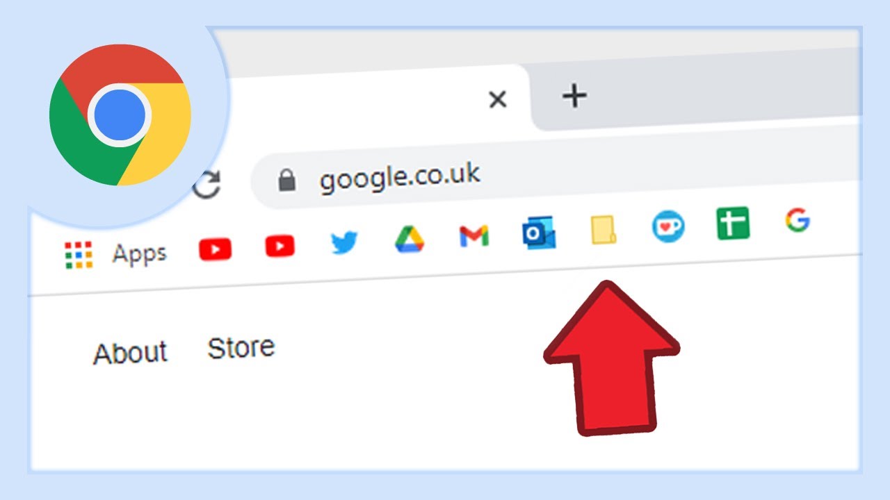 Bookmarks bar on Google