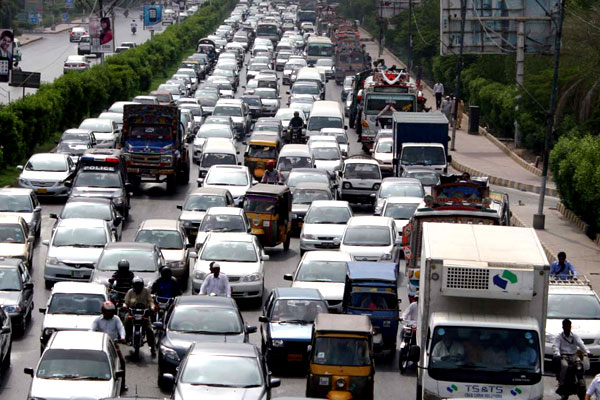 karachi and the traffic