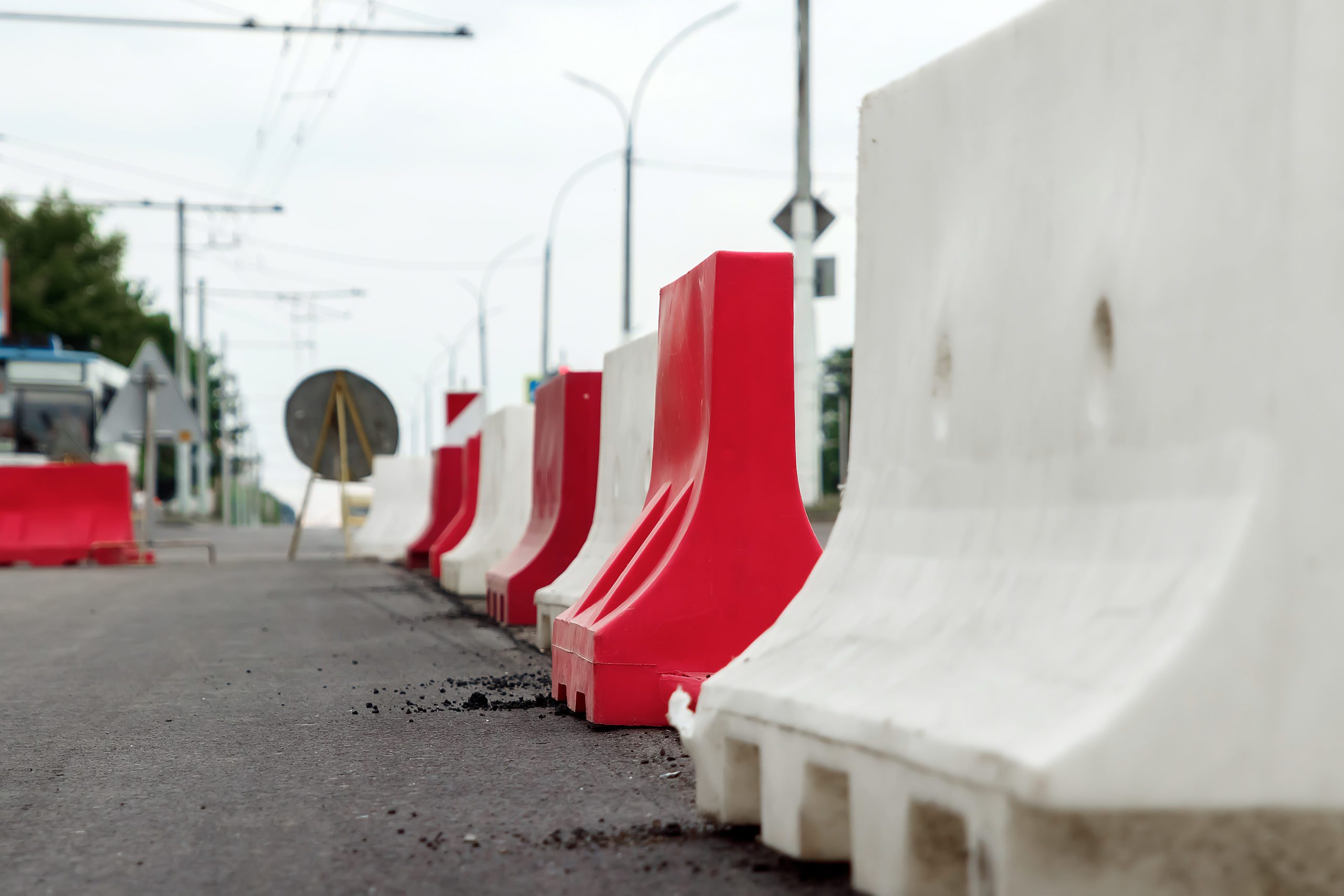 road barriers in Karachi