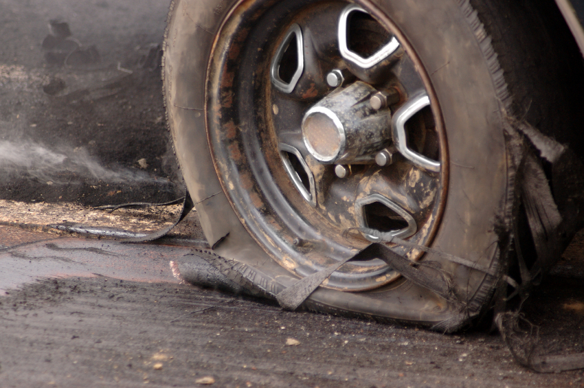 worn out tires on vehicles