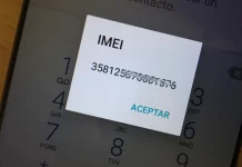 IMEI Shown on screen