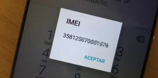 IMEI Shown on screen