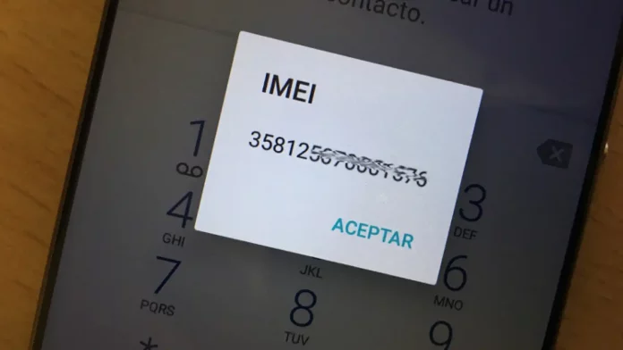 IMEI Shown on screen