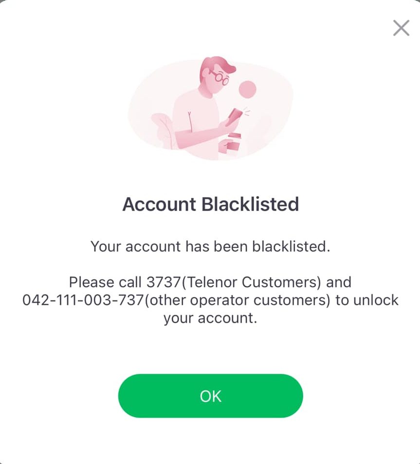 Blacklist Easypaisa Account