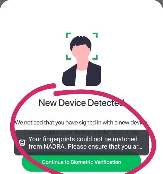 Fingerprint Verification Issues In Easypaisa