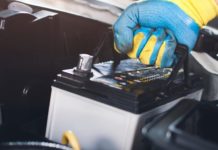 Car battery being stolen