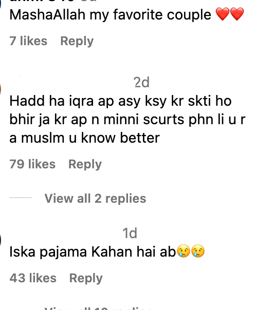 Iqra Aziz comments