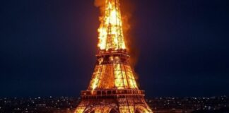 eiffel tower fire