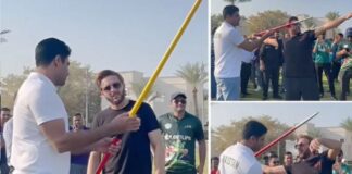 Arshad Nadeem Guides Shahid Afridi in Javelin Throw Techniques