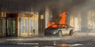 Tesla Cybertruck Exploded Outside Trump Hotel