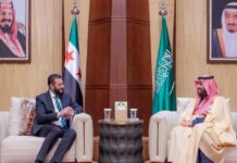 Syrian Interim President Al-Sharaa meets Saudi Crown Prince