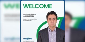Syngenta Pakistan Appoints Mohammad Ali Murtaza as Head of Corporate Affairs & Sustainability