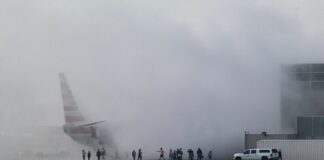 American Airlines Jet Engine Catches Fire After Landing in Denver