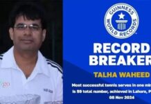 Pakistani Tennis Star Smashes World Record for Fastest Serves