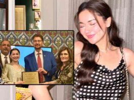 Hania Aamir Honoured at UK Parliament With 'Star of Pakistan' Award