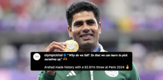 Indian Olympic Website Pays Tribute to Arshad Nadeem