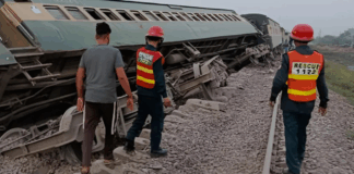 Train Derails Near Faisalabad, Injuring at Least 25