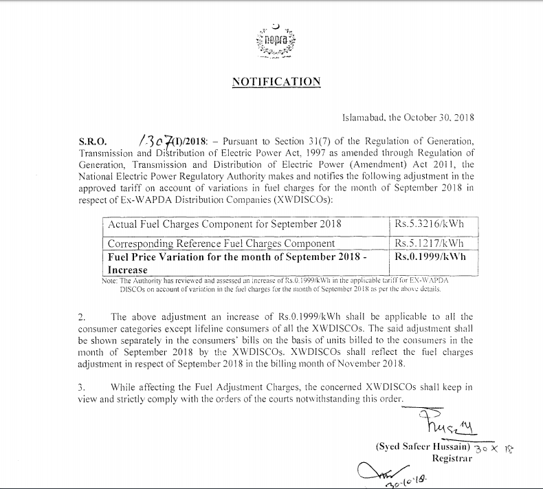 Nepra notifies 20-paisa hike in electricity tariff - Business - Dunya News
