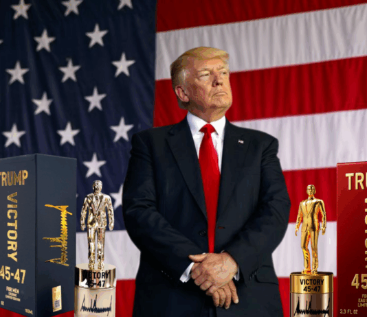Trump perfume, Victory 45-47, Trump products,