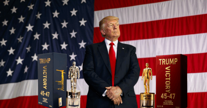 Trump perfume, Victory 45-47, Trump products,