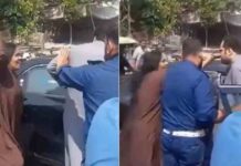 lahore-woman-caught-on-camera-attacking-driver-after-a-minor-car-crash