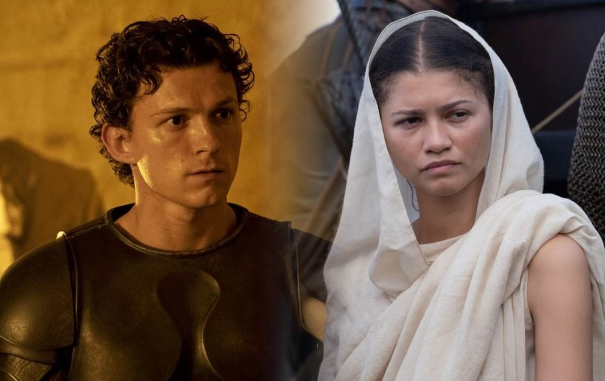 Tom Holland as Telemachus and Zendaya as Athena in Odyssey