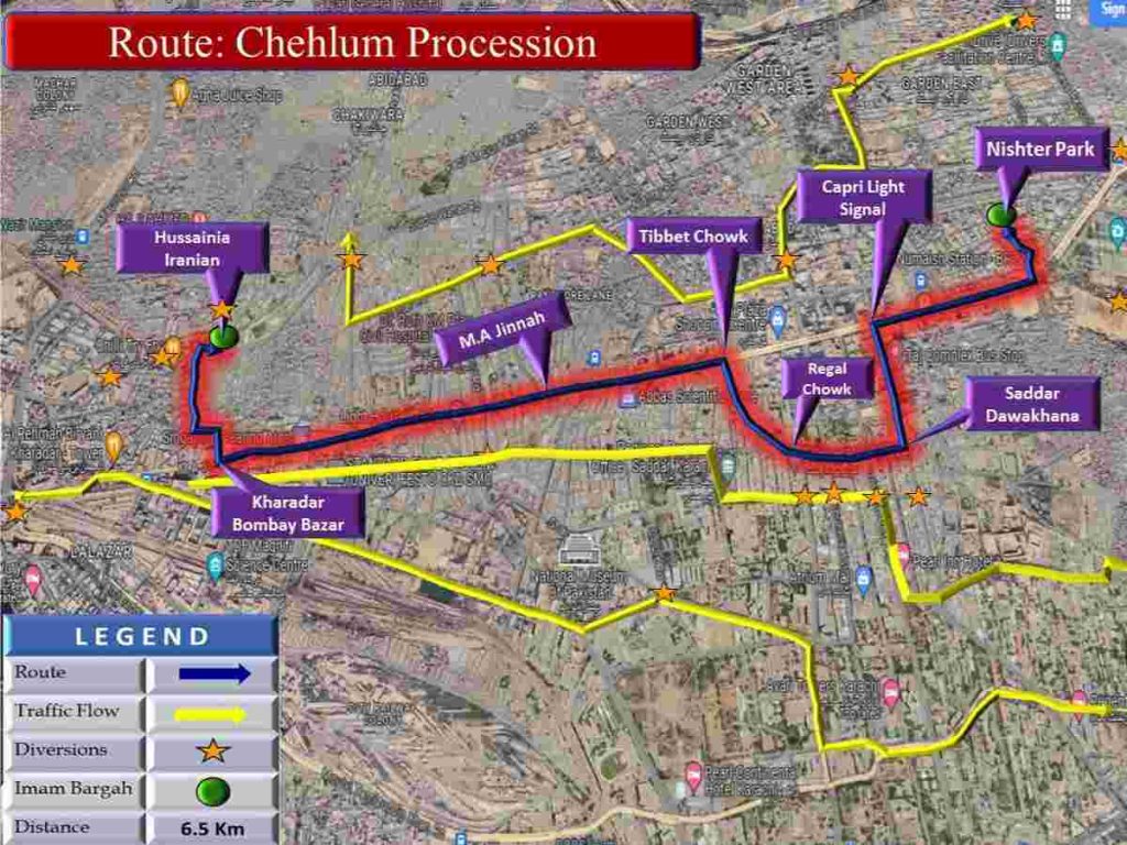chehlum-procession-karachi-police-road-closure