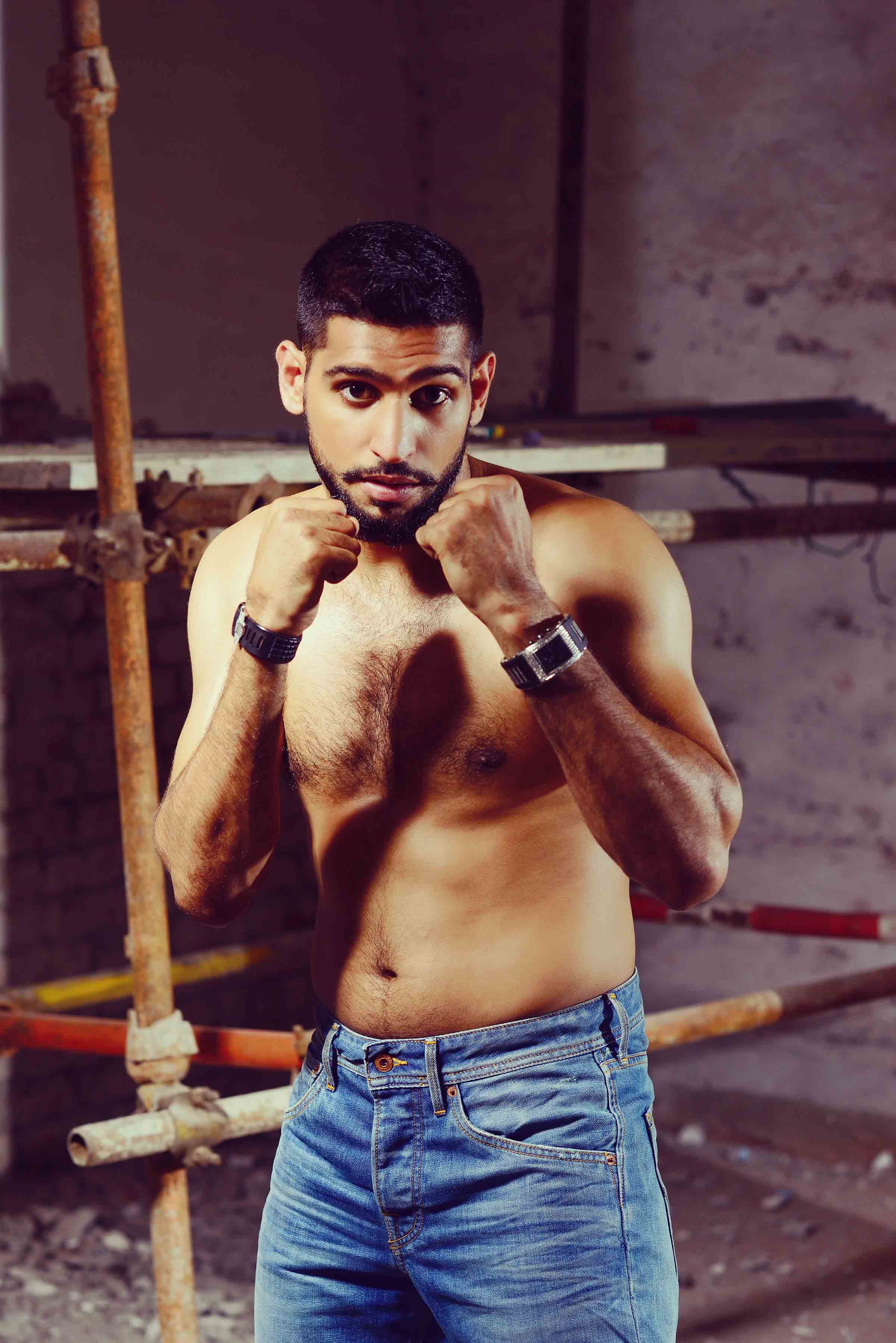 Amir Khan Shirtless