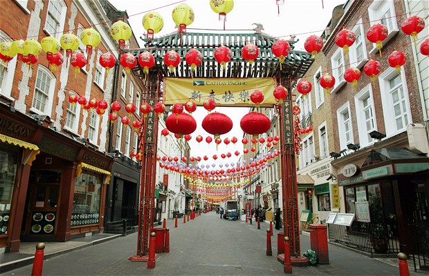 Chinese Lanterns in China Tow on New Year