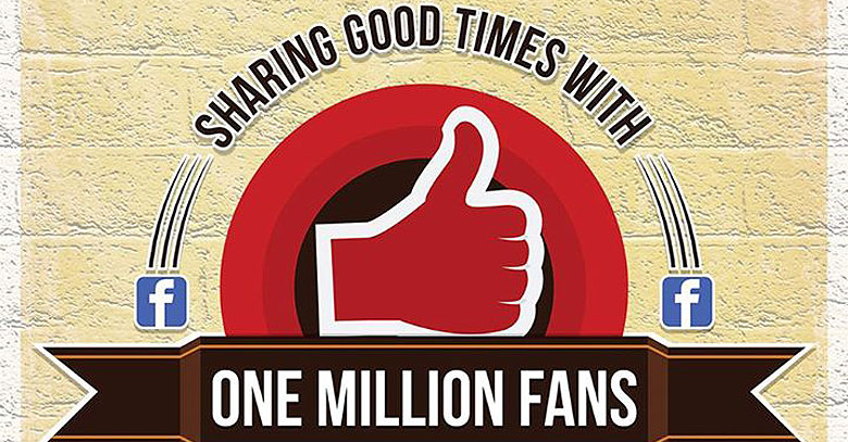 Facebook hit Gathering one million under one Hut