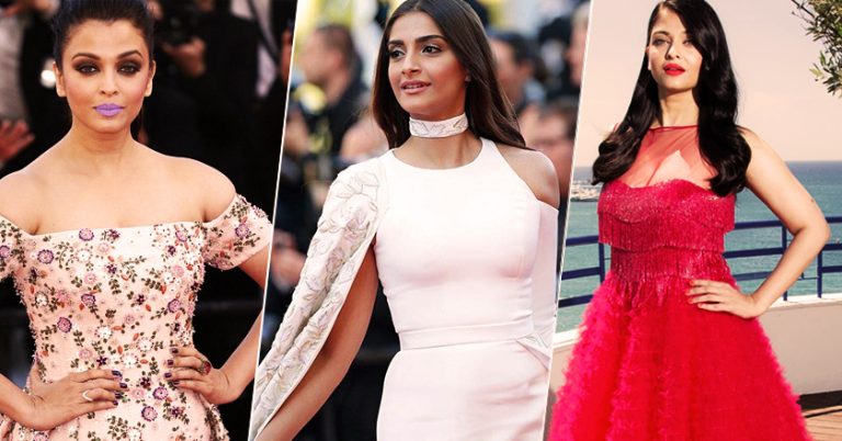 Cannes-film-festival sonam and aishwarya on red carpet