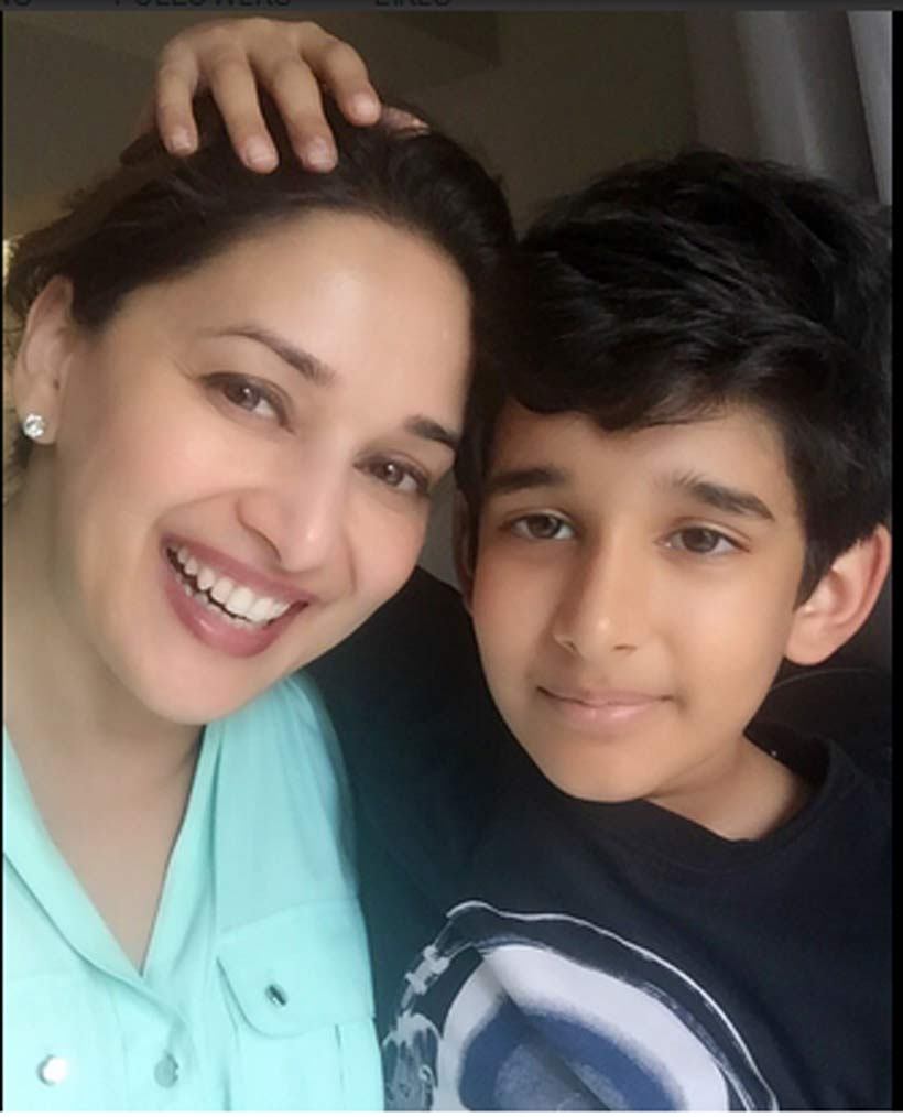 madhuri-dixit-with-son