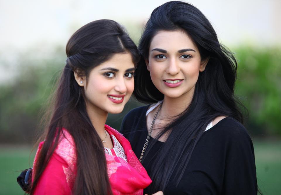 Pakistani actress Sajjal Ali and Sister Saboor Ali