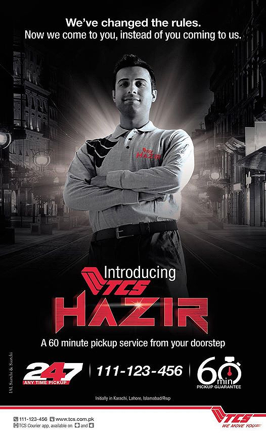 TCS Introduced a 247 TCS Hazir Service Campaign in Pakistan