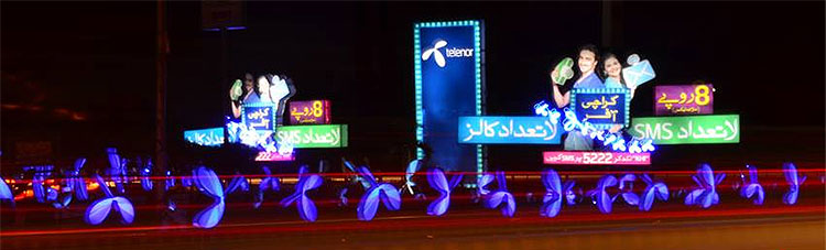 Telenor Karachi Offer OOH Campaign at Karasaz Road Karachi