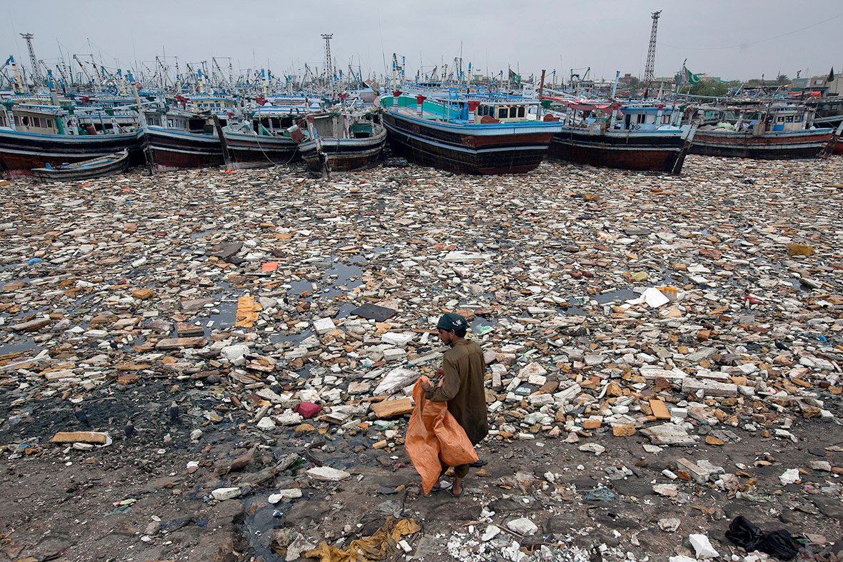 Beautiful busy crowded clean relaxed polluted