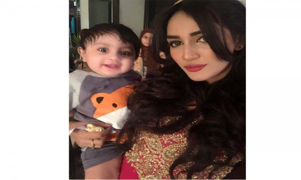 Mathira with Son Aahil